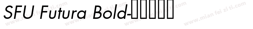 SFU Futura Bold字体转换